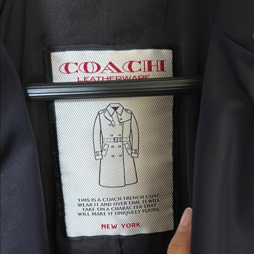 Coach Navy Trench Coat - Picture 2 of 16